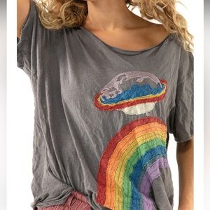 Magnolia Pearl Saturn Disco Appliqué Tee in Ozzy